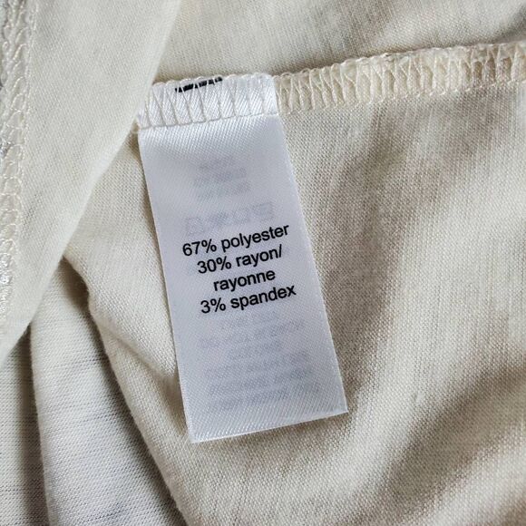 Maurices Women’s Cream Beige Embellished Sleeveless Tank Top Size Large - Picture 3 of 6